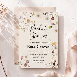 Convite de Chuveiro de Noiva Boho Flor Silvestre