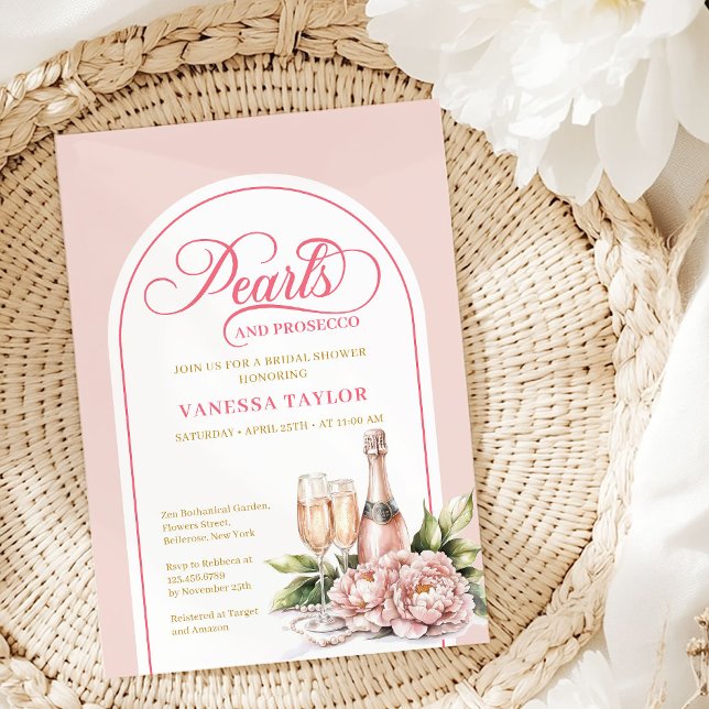 Convite de Chuveiro de Noiva com Aquarela Sofistic (Stylish Watercolor Blush and Gold Shower Invite)