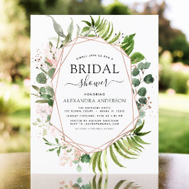 Convite de Chuveiro de Noiva com Verde e Dourado R