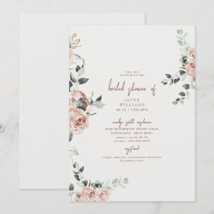 Convite de Chuveiro de Noiva de Flores Elegantes n
