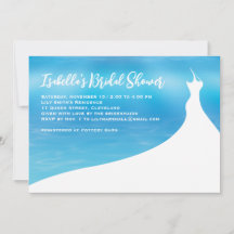 Convite de Chuveiro de Noiva Elegante em aquarela 