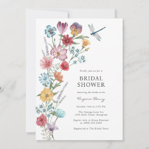 Convite de Chuveiro de Noiva Flor Silvestre
