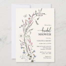 Convite de Chuveiro de Noiva Flor Silvestre Elegan