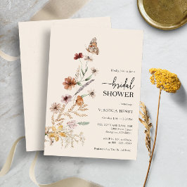Convite de Chuveiro de Noiva Floral Boho
