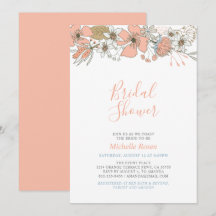 Convite de Chuveiro de Noiva Floral Boho Chic Prim