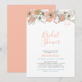 Convite de Chuveiro de Noiva Floral Boho Chic Prim