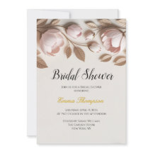 Convite de Chuveiro de Noiva Floral Elegante