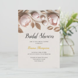 Convite de Chuveiro de Noiva Floral Elegante