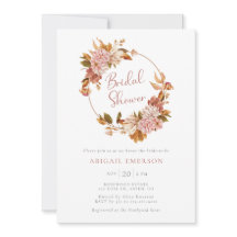 Convite de Chuveiro de Noiva Floral em Aquarela Vi