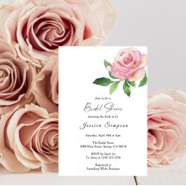 Convite de Chuveiro de Noiva Floral Rosa