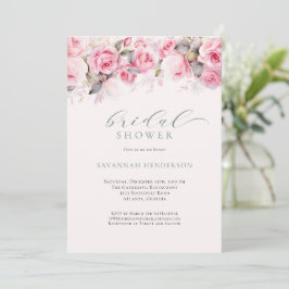 Convite de Chuveiro de Noiva Floral Soft Blush Edi