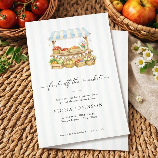 Convite de Chuveiro de Noiva Fresh Off The Market (Criador carregado)