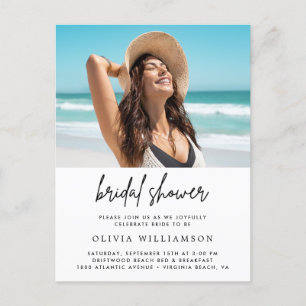 Convite de Chuveiro de Noiva Minimalista Moderno