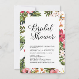 Convite de Chuveiro de Noiva para Casamento Tropic