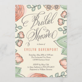 Convite de Chuveiro de Noiva Refined Bloom