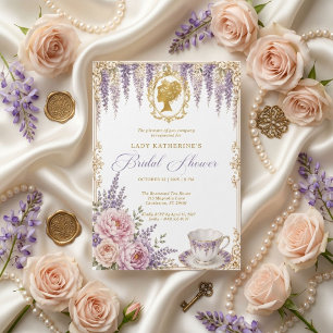 Convite de Chuveiro de Noiva Regency Wisteria