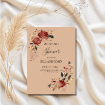 Convite de Chuveiro de Noiva Rosa Bridal Moderno
