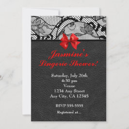 Convite de Chuveiro de Roupas Íntimas de Couro Pre