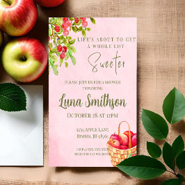 Convite de Chuveiro Inspirado em Pomar de Maçã