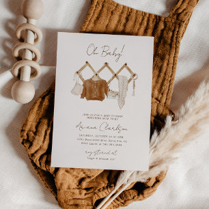 Convite de Chuveiro Neutro Boho Baby