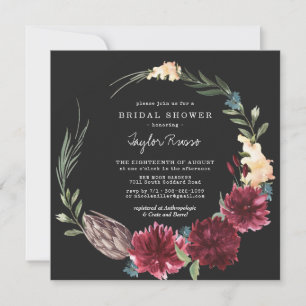 Convite de Chuveiro Nupcial Boho Rústico de Outono