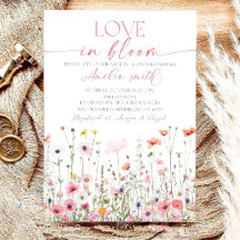 Convite de Chuveiro Nupcial de Flor Silvestre: Amo