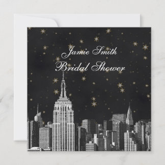 Convite de Chuveiro Nupcial Estrela NYC ESB Silhue