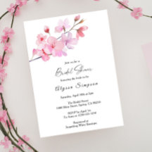 Convite de Chuveiro Nupcial Flor de Cerejeira