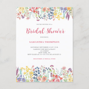 Convite de Chuveiro Nupcial Floral Caprichoso