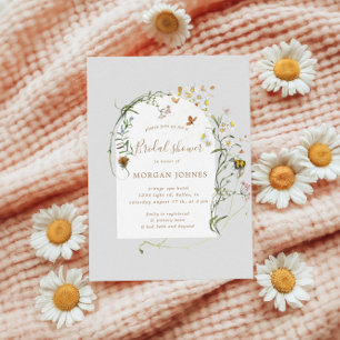Convite de Chuveiro Nupcial Floral de Prado de Flo