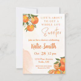 Convite de Chuveiro Temático de Flor de Laranjeira