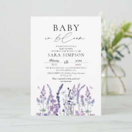 Convite de Chuvinha de Bebê Baby In Bloom Wildflow