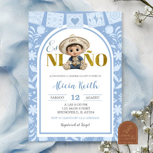 Convite de Chuvinha de Bebê Cielito Lindo Es Nino 