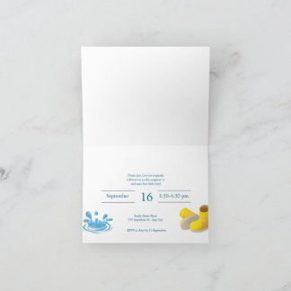 Convite de Chuvinha de Bebê Simples e Divertido