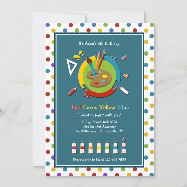 Convite de Classe de Arte (Frente)