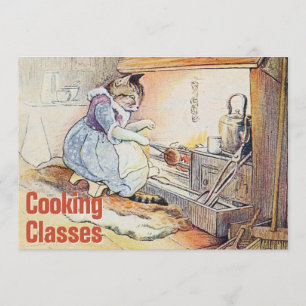 Convite de Classe de Cozinhar Vintage Watercolor