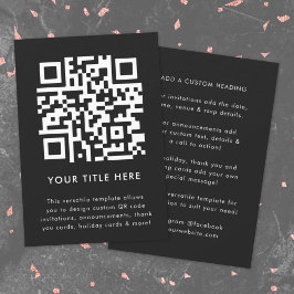 Convite de Código QR | Convite Versátil e Digital