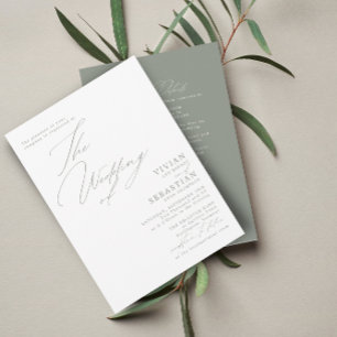 Convite de Código QR de Casamento Branco RSVP de C