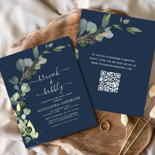 Convite de código QR de Chá de panela Brunch e Bub