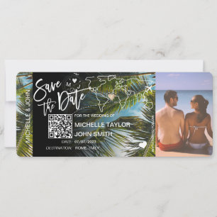 Convite de Código QR Foto Salvar Data de Embarque