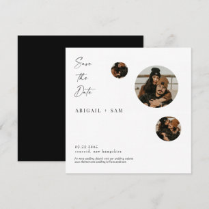 Convite de Colagem de Fotos Quadrado Save the Date