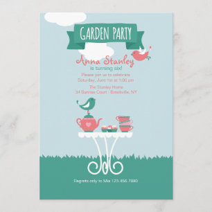 Convite de Configuração de Festa no Jardim