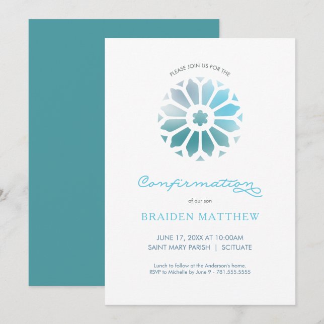 Convite de Confirmação, Convite de Confirmação de  (Frente/Verso)