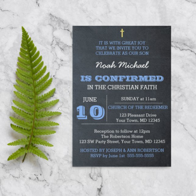 Convite de Confirmação de Azul do Quadro de Referê (Criador carregado)