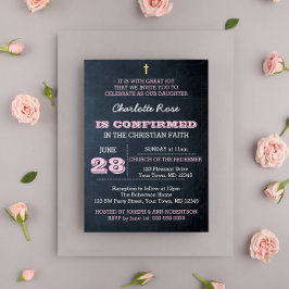 Convite de Confirmação de Cor-de-Rosa