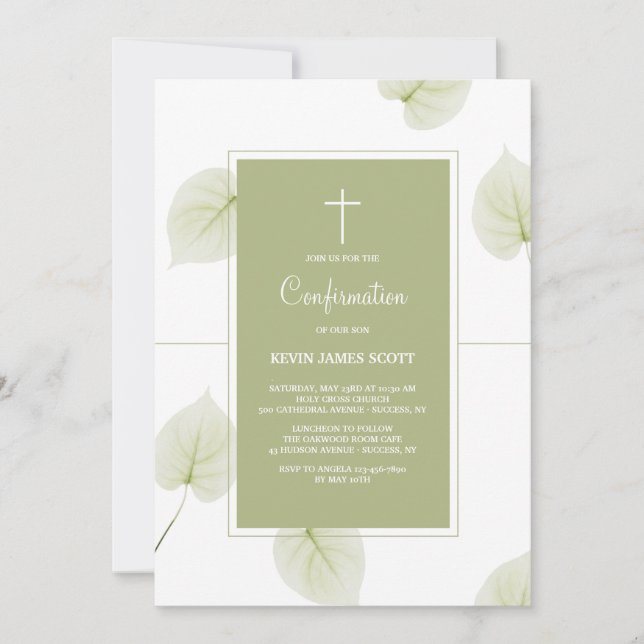 Convite de Confirmação de Folhas (Frente)