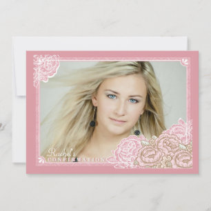 Convite De Confirmação De Fotos De Rosa De Lixo De