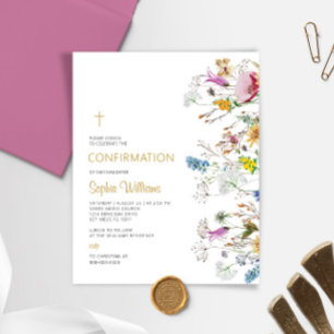 Convite de Confirmação de Orçamento Boho Wildflowe