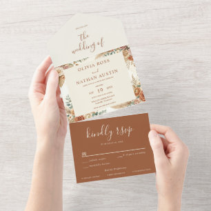 Convite de Confirmação de Presença Boho Floral Tud