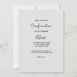 convite de confirmação de texto simples mínimo